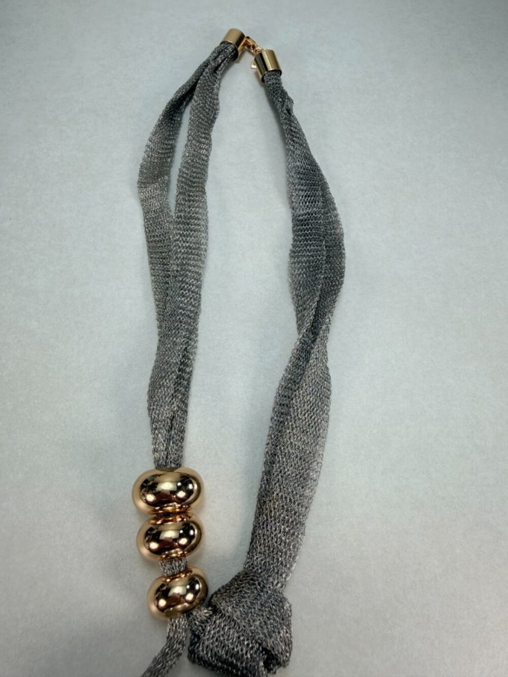 Zara Runway Pearl Pendant Mesh Necklace NWOT Statement Piece - Picture 6 of 8